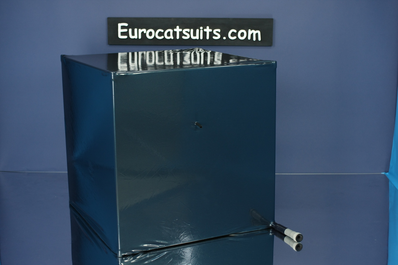 airtight latex vacuumcube in metallic black , with stailess steel frame. Click to see full resolution image.