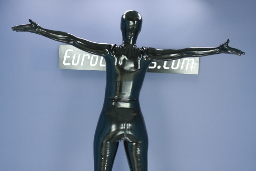 made to measure latex catsuit without zipper , two piece