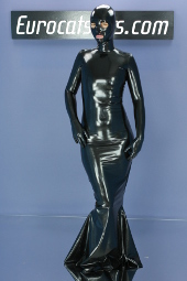 made to measure latex dress with mask and gloves
