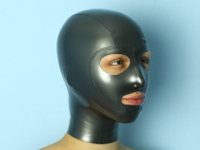 made to measure latex mask in metalic pewter 0.4mm